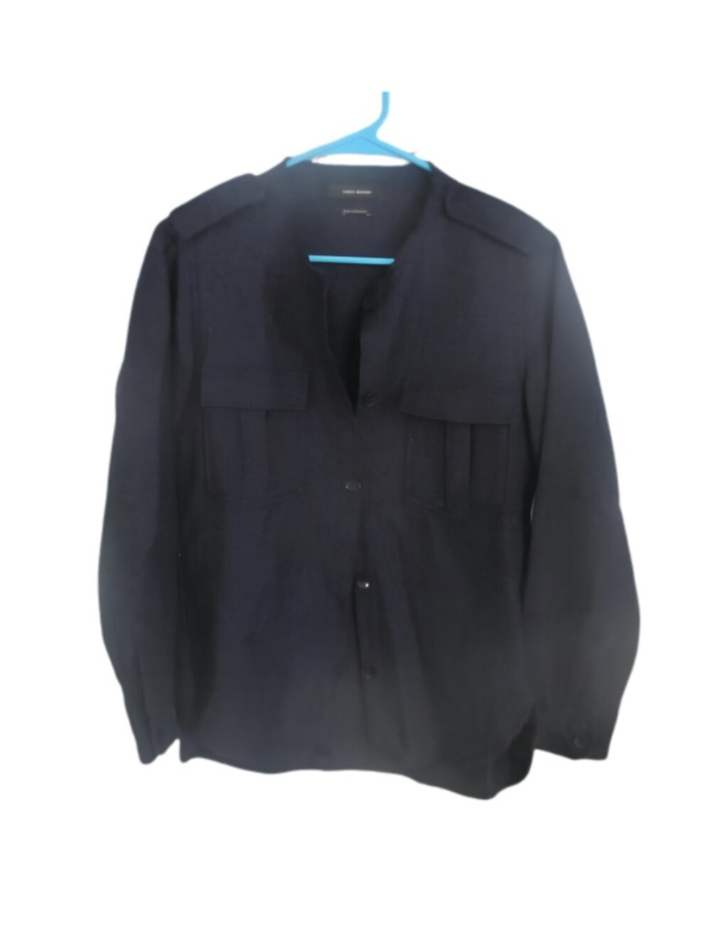 Isabel Marant Dark Navy Button Down Jacket - Long Sleeve Top